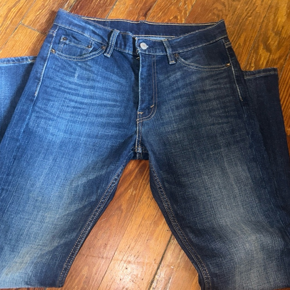 Levi's 527  Men’s Blue Slim Straight Jeans with Natural Fading